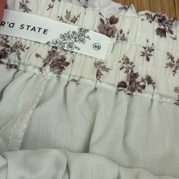 Altar'd State Cream Skirt with Dusty Rose Floral Print - Picture 3 of 4